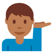 💁🏾‍♂️ Emoji Empleado De Mostrador De Información: Tono De Piel Oscuro Medio en Twitter Twemoji 11.2.