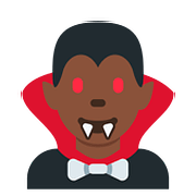 🧛🏿‍♂️ Emoji Vampiro Hombre: Tono De Piel Oscuro en Twitter Twemoji 11.2.