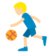 ⛹🏼‍♂️ Emoji Hombre Botando Un Balón: Tono De Piel Claro Medio en Twitter Twemoji 11.2.