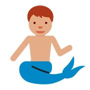 🧜🏽‍♂️ Emoji Sirena Hombre: Tono De Piel Medio en Twitter Twemoji 11.2.