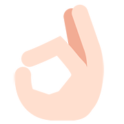 Emoji 👌🏻 Mano Che Fa OK: Carnagione Chiara su Twitter Twemoji 11.2.