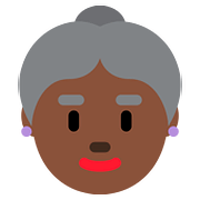 👵🏿 Emoji ältere Frau: dunkle Hautfarbe Twitter Twemoji 11.2.