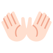 👐🏻 Emoji Mãos Abertas: Pele Clara na Twitter Twemoji 11.2.