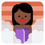 🧖🏿 Emoji Person in Dampfsauna: dunkle Hautfarbe Twitter Twemoji 11.2.