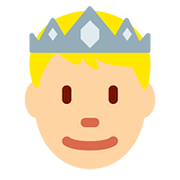 Emoji 🤴🏼 Principe: Carnagione Abbastanza Chiara su Twitter Twemoji 11.2.