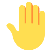 🤚 Emoji erhobene Hand von hinten Twitter Twemoji 11.2.