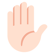 ✋🏻 Emoji erhobene Hand: helle Hautfarbe Twitter Twemoji 11.2.