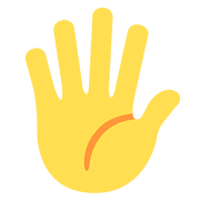 🖐️ Emoji Hand mit gespreizten Fingern Twitter Twemoji 11.2.
