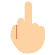 🖕🏼 Emoji Mittelfinger: mittelhelle Hautfarbe Twitter Twemoji 11.2.
