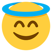 😇 Emoji lächelndes Gesicht mit Heiligenschein Twitter Twemoji 11.2.