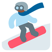 🏂🏿 Emoji Snowboarder(in): dunkle Hautfarbe Twitter Twemoji 11.2.