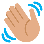 👋🏽 Emoji winkende Hand: mittlere Hautfarbe Twitter Twemoji 11.2.