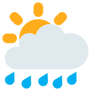 🌦️ Emoji Sol Detrás De Una Nube Con Lluvia en Twitter Twemoji 11.2.