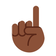 ☝🏿 Emoji Dedo índice Hacia Arriba: Tono De Piel Oscuro en Twitter Twemoji 11.2.