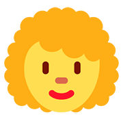 👩‍🦱 Emoji Mujer: Pelo Rizado en Twitter Twemoji 11.2.