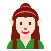 🧝🏻‍♀️ Emoji Elfa: Tono De Piel Claro en Twitter Twemoji 11.2.