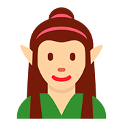 🧝🏼‍♀️ Emoji Elfa: Tono De Piel Claro Medio en Twitter Twemoji 11.2.