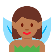 🧚🏾‍♀️ Emoji Mulher Fada: Pele Morena Escura na Twitter Twemoji 11.2.