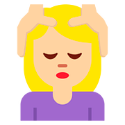 Emoji 💆🏼‍♀️ Donna Che Riceve Un Massaggio: Carnagione Abbastanza Chiara su Twitter Twemoji 11.2.