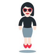 Emoji 🕴🏻‍♀️ La donna in giacca e cravatta levita: Carnagione Chiara su Twitter Twemoji 11.2.