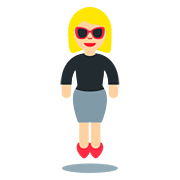 🕴🏼‍♀️ Emoji Frau im Business-Anzug schwebend: mittelhelle Hautfarbe Twitter Twemoji 11.2.