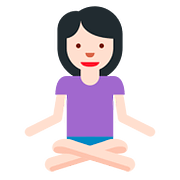 🧘🏻‍♀️ Emoji Mujer En Posición De Loto: Tono De Piel Claro en Twitter Twemoji 11.2.