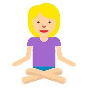Emoji 🧘🏼‍♀️ Donna In Posizione Del Loto: Carnagione Abbastanza Chiara su Twitter Twemoji 11.2.