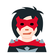 Emoji 🦹🏻‍♀️ Supercattiva: Carnagione Chiara su Twitter Twemoji 11.2.