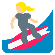 Emoji 🏄🏼‍♀️ Surfista Donna: Carnagione Abbastanza Chiara su Twitter Twemoji 11.2.