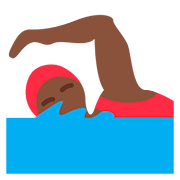 Emoji 🏊🏿‍♀️ Nuotatrice: Carnagione Scura su Twitter Twemoji 11.2.