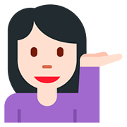 Emoji 💁🏻‍♀️ Donna Con Suggerimento: Carnagione Chiara su Twitter Twemoji 11.2.