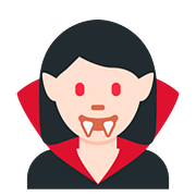 Émoji 🧛🏻‍♀️ Vampire Femme : Peau Claire sur Twitter Twemoji 11.2.