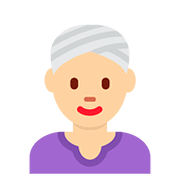 👳🏼‍♀️ Emoji Frau mit Turban: mittelhelle Hautfarbe Twitter Twemoji 11.2.