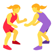 🤼‍♀️ Emoji Mujeres Luchando en Twitter Twemoji 11.2.
