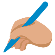 ✍🏽 Emoji schreibende Hand: mittlere Hautfarbe Twitter Twemoji 11.2.