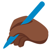✍🏿 Emoji schreibende Hand: dunkle Hautfarbe Twitter Twemoji 11.2.