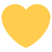 💛 Emoji Corazón Amarillo en Twitter Twemoji 11.2.