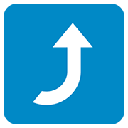 ⤴️ Emoji Flecha Derecha Curvándose Hacia Arriba en Twitter Twemoji 12.0.