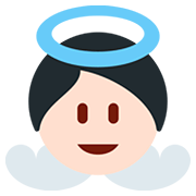 👼🏻 Emoji Bebé ángel: Tono De Piel Claro en Twitter Twemoji 12.0.