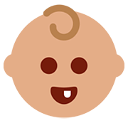 👶🏽 Emoji Bebê: Pele Morena na Twitter Twemoji 12.0.