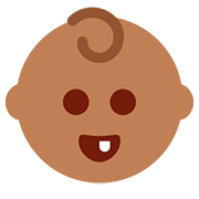 👶🏾 Emoji Bebê: Pele Morena Escura na Twitter Twemoji 12.0.
