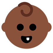 Emoji 👶🏿 Neonato: Carnagione Scura su Twitter Twemoji 12.0.