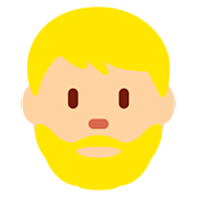 Emoji 🧔🏼 Uomo Con La Barba: Carnagione Abbastanza Chiara su Twitter Twemoji 12.0.