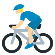 Émoji 🚴🏼 Cycliste : Peau Moyennement Claire sur Twitter Twemoji 12.0.