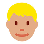 Émoji 👱🏽‍♂️ Homme Blond : Peau Légèrement Mate sur Twitter Twemoji 12.0.