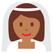 👰🏾 Emoji Novia Con Velo: Tono De Piel Oscuro Medio en Twitter Twemoji 12.0.