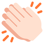 👏🏻 Emoji klatschende Hände: helle Hautfarbe Twitter Twemoji 12.0.