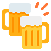 🍻 Emoji Jarras De Cerveza Brindando en Twitter Twemoji 12.0.