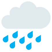 🌧️ Emoji Wolke mit Regen Twitter Twemoji 12.0.