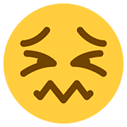 Emoji 😖 Faccina Frustrata su Twitter Twemoji 12.0.
